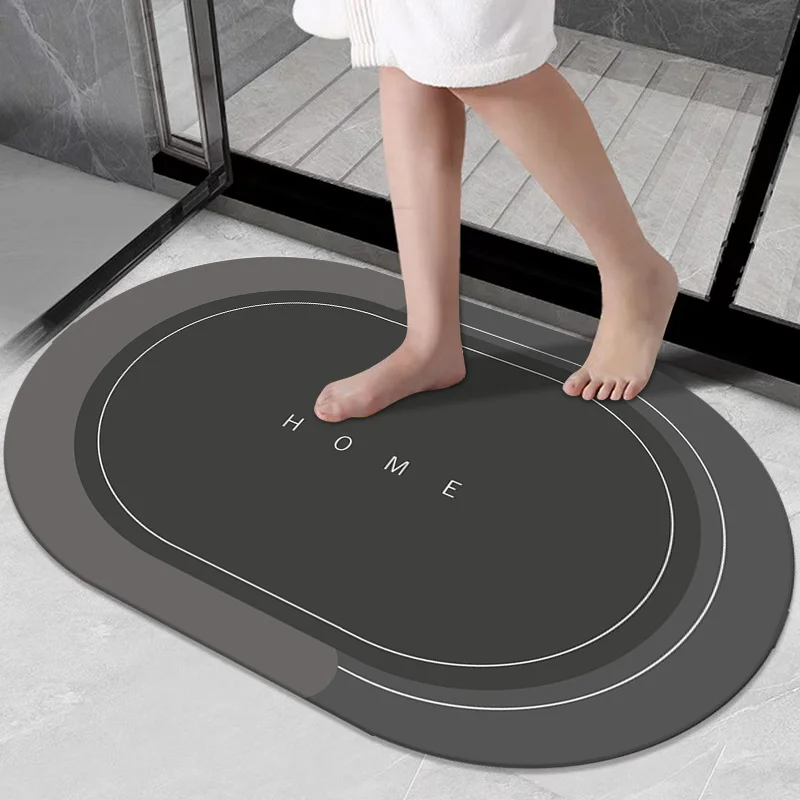 Diatom mud bathroom floor mat, absorbent mat, toilet door non-slip quick-drying toilet floor mat, household toilet carpet
