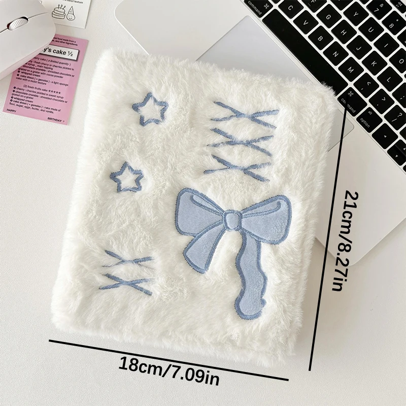 /KQM/A6 Binder Photo Album Cute Ballet Style Bowknot Plush Photocard Holder Kpop Idol Collect Book Album Notebook Stationery