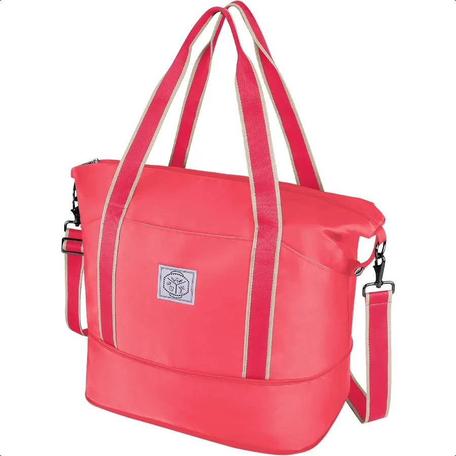 

Travel Duffel Bag Weekender Overnight Carry On Bag Women Men Foldable Waterproof Gym Lage with Metal Buckle Strap