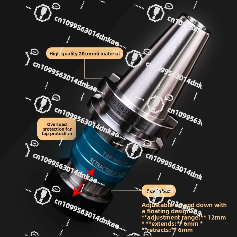 Machining Center Tapping Shank Telescopic Floating Tap Shank BT40/BT50 Tap Collet Special for Compensation