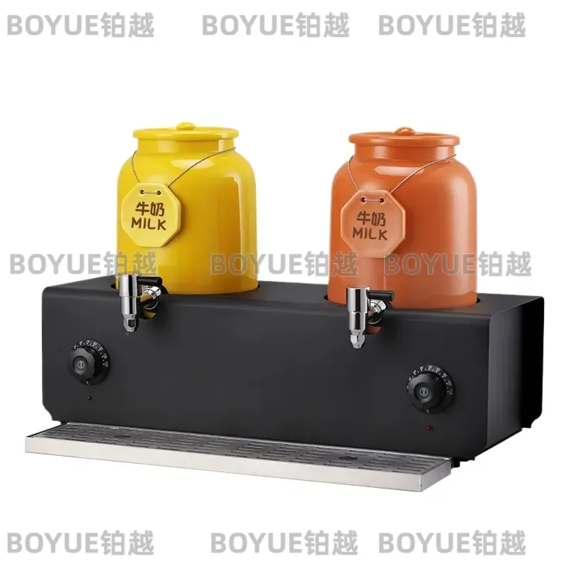 Double Head Adjustable Temperature Ceramic Milk Warmer Coffee Soy Milk Tea Thermal Insulation Heating Container Beverage