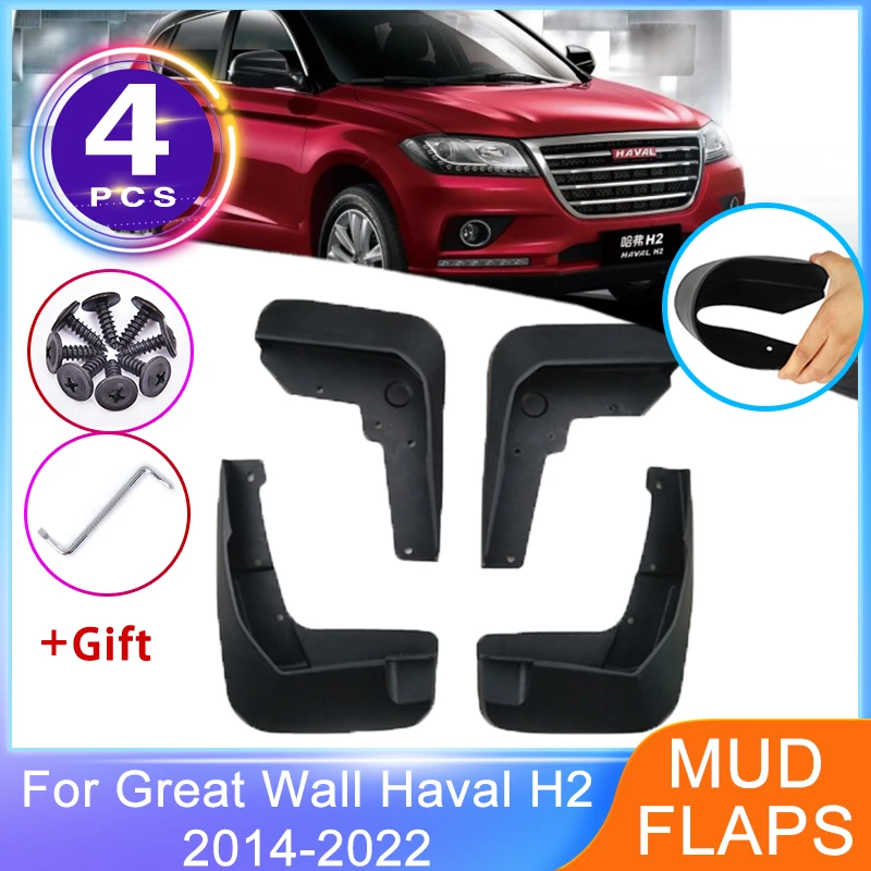 4pcs Front Rear Mudguards For Great Wall Haval H2 2014~2022 Splash Guards Mud Flaps Fender Wheel MudFlaps Cover Car Accessories