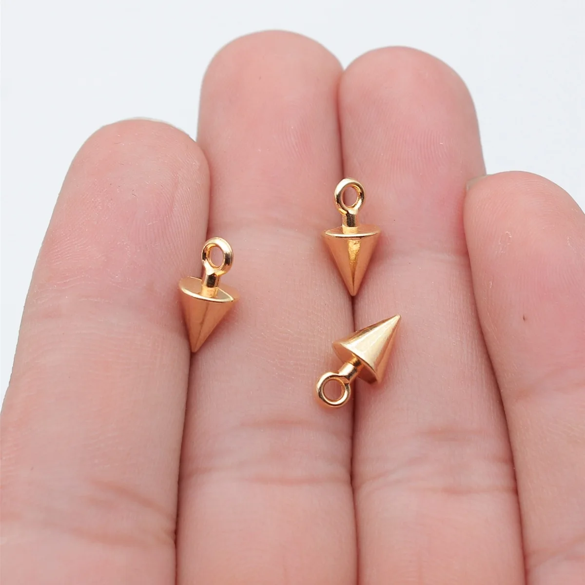 Punk Spike Cone Taper Spindle Charm Pendant For Wind Chime Dangle Earring Handmade Craft