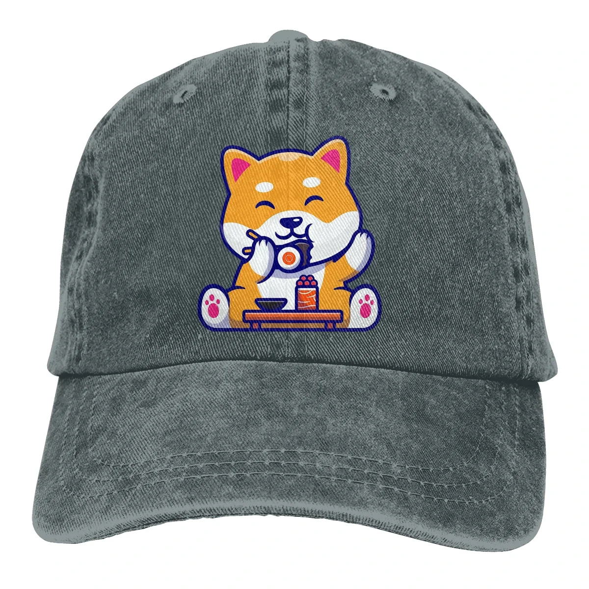 Chibi Puppers para amantes, gorra de béisbol con visera, deporte, Unisex, personalizado, Sushi, Corgi, Kwaii, sombreros