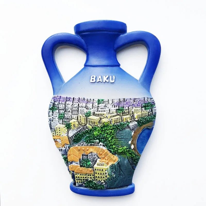 Azerbaijan Travelling Fridge Magnets Baku Tourism Souvenirs Fridge Stickers Home Decor Wedding Gifts Magnetic Stickers