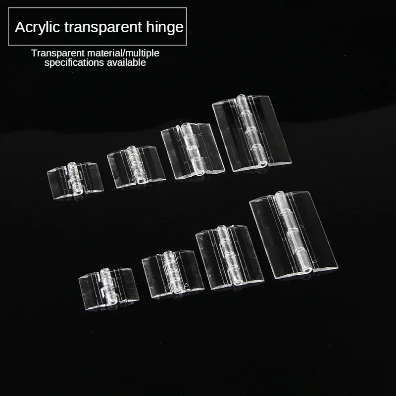 10Pcs Durable Clear Acrylic Plastic Folding Hinges Perspex Hinge for Storage Box Link Showcase Furniture 25X33 30X33 38X45 65x42