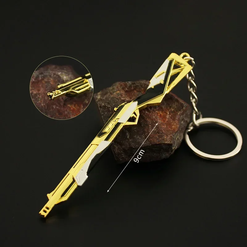 Valorant Keychains Weapons Prime 2.0 Bucky M4 9cm Game Peripheral Metal Gun Model Pendant Accessories Key Ring Gifts Toys Boy