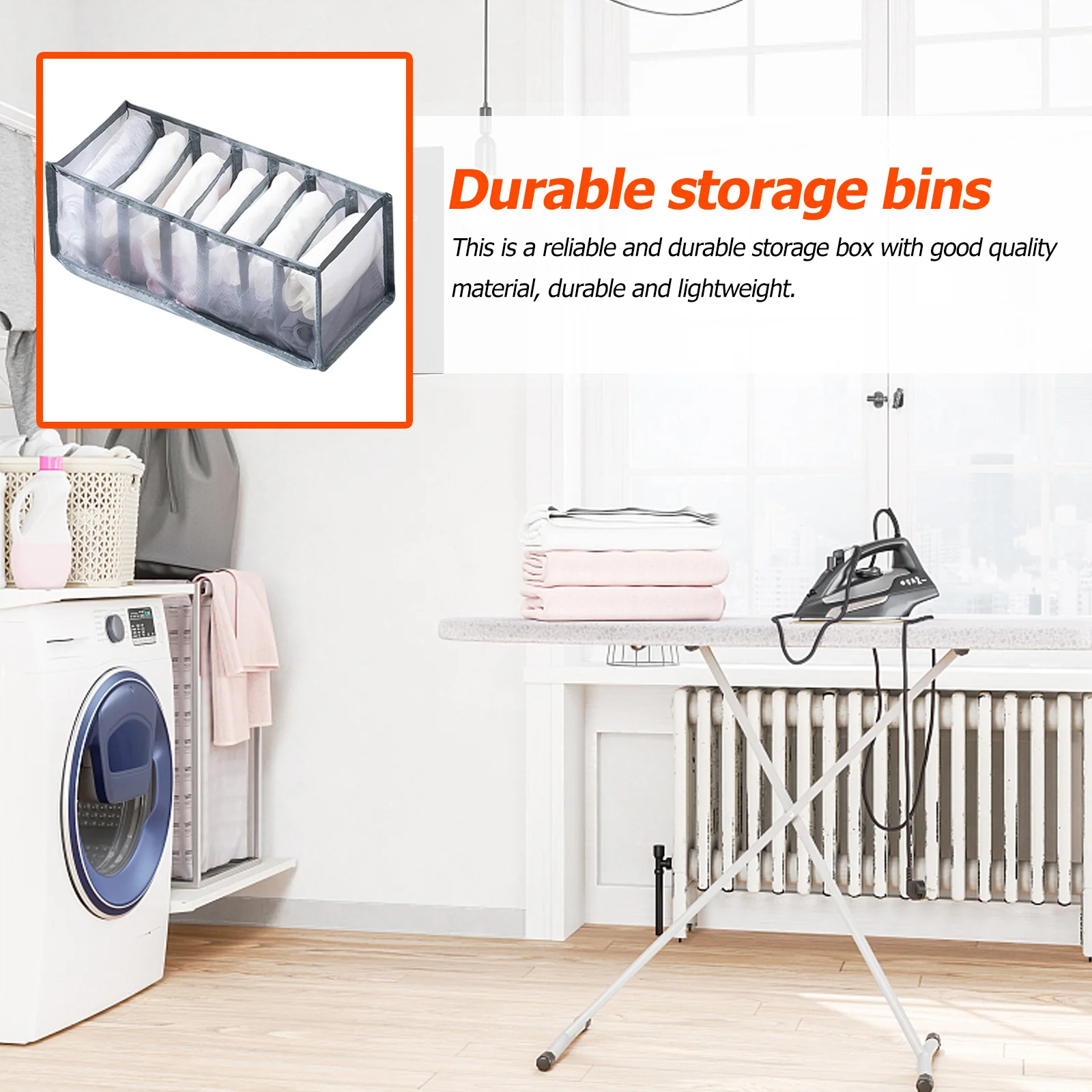 

Multi-Grid Clothes Storage Box Foldable For Underwear Socks Pants Closet Organizer Wardrobe Divider Container