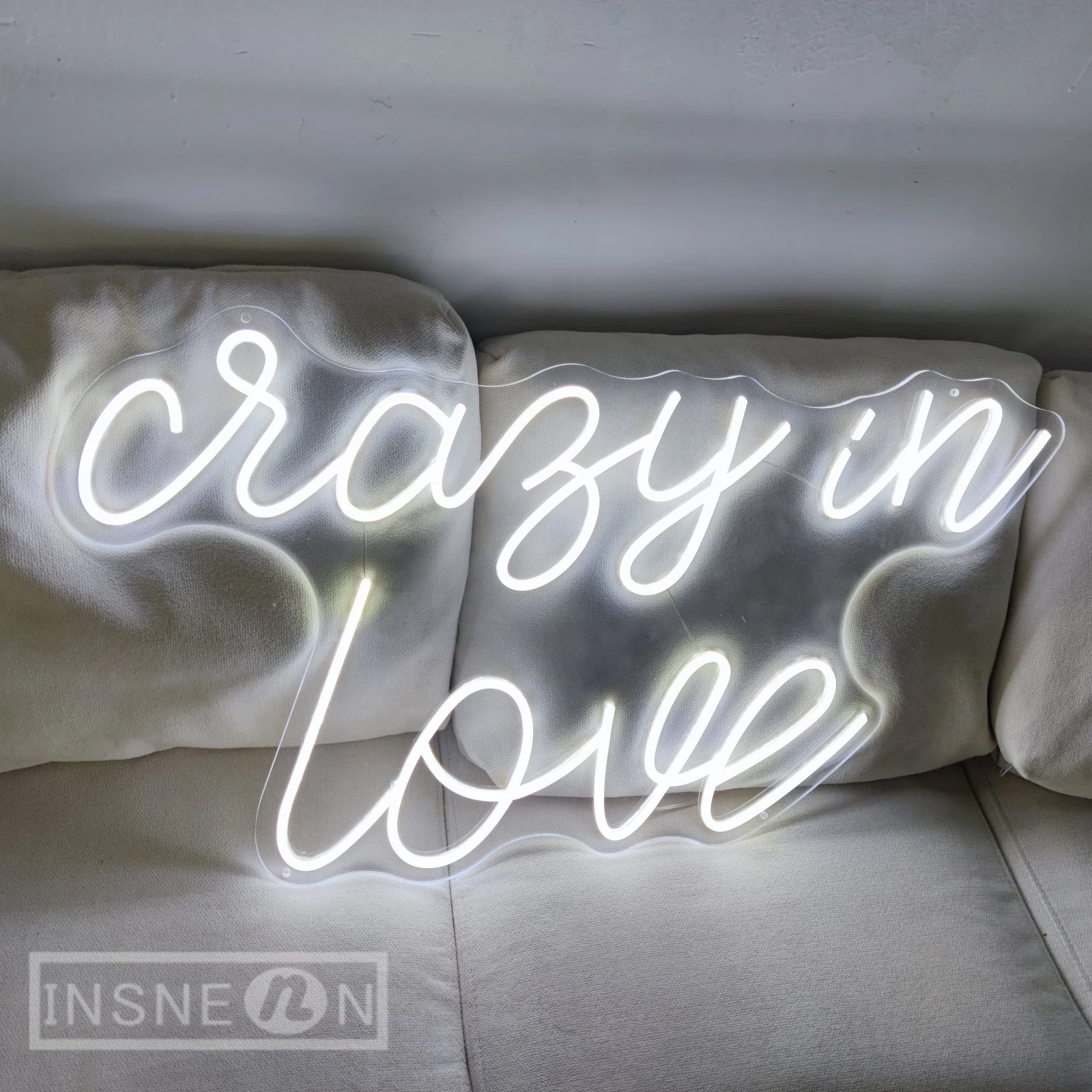 

Neon LED Sign Crazy In Love USB Wall Art for Bedroom Romance Bar Perfect Gift for Birthday Wedding Engagement Celebrations Neon