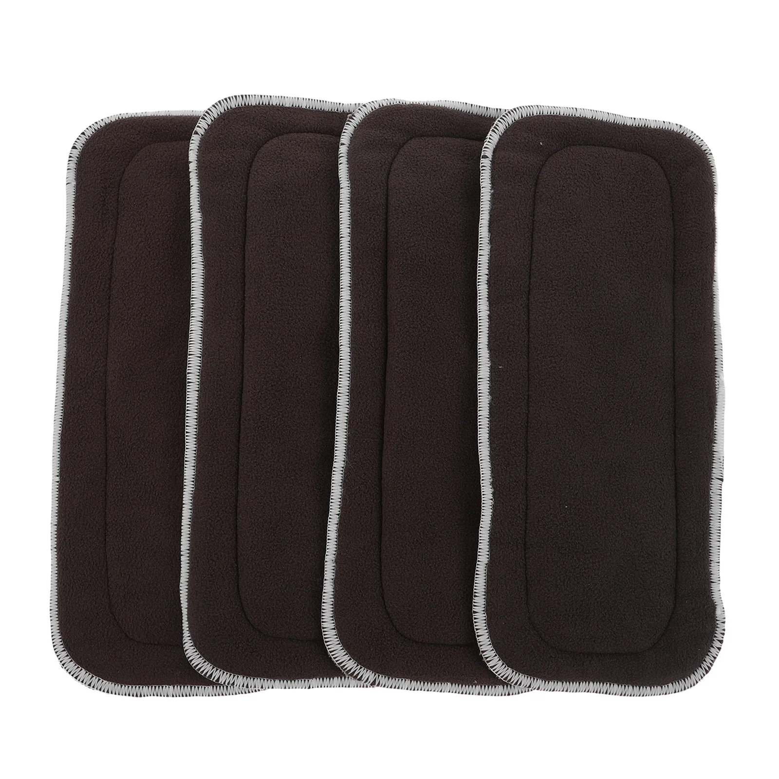 

4pcs -Dry Diaper Inserts 5-Layer Absorbing Reusable Washable Microfiber Pads For Babies Cloth Diapers Night Travel Use