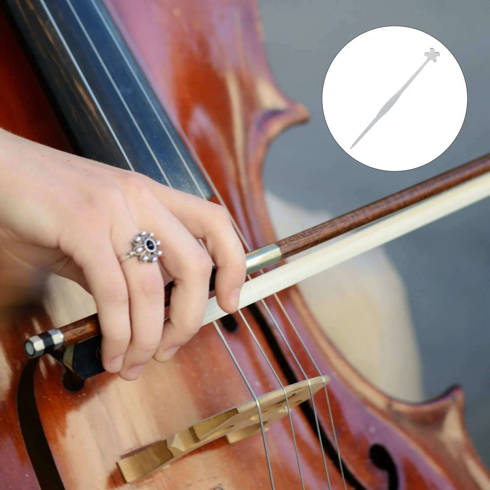 

Hook Violin Sound Column Viola Instrument Tool Setter Cello Post Silver Musical Tuner
