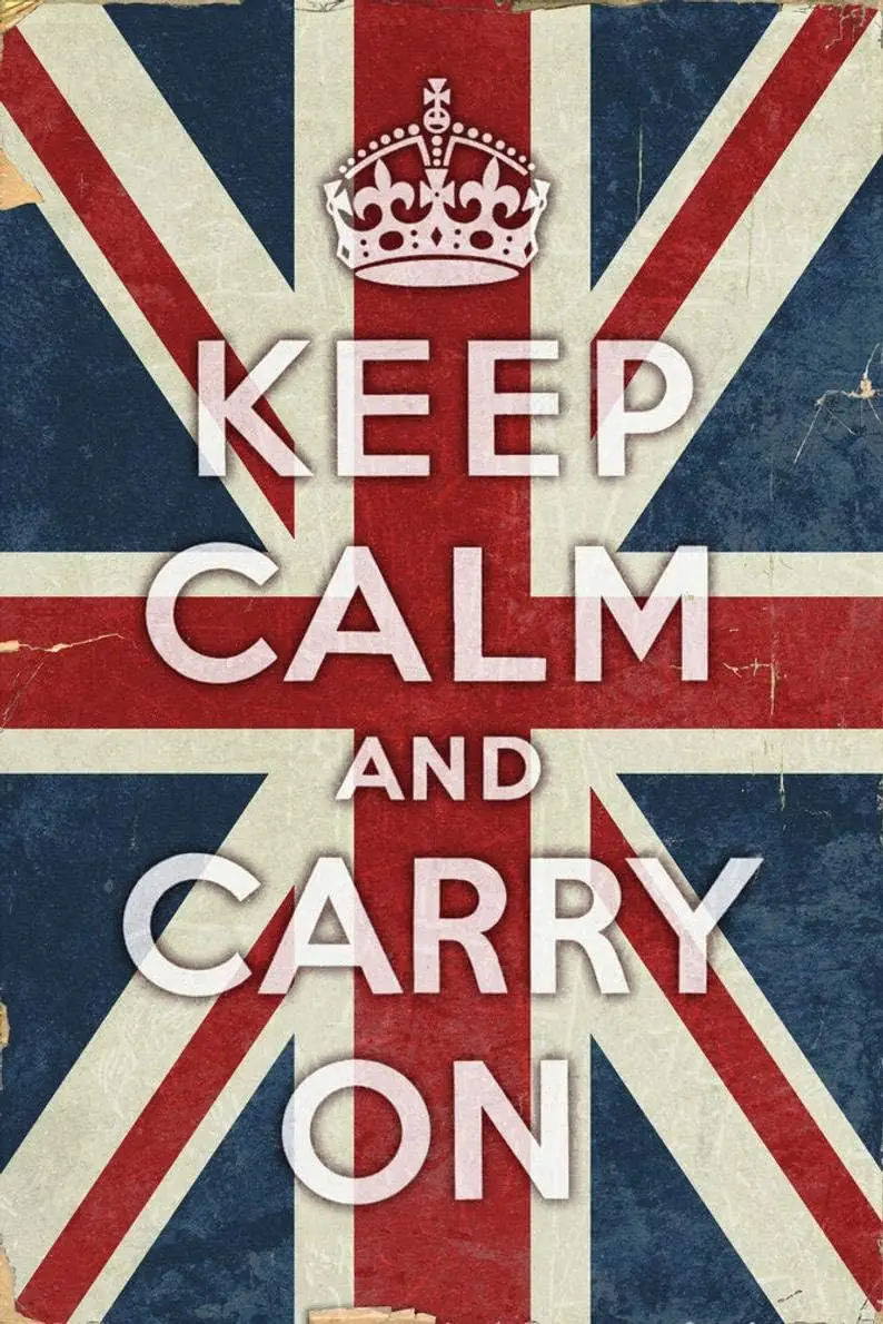The Union Jack Metal Tin Sign Keep Calm and Carry On,Retro Metal Sign Printing Poster Bar Restaurant Cafe Wall Decoration Plaque