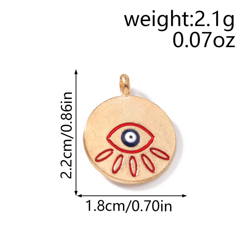 Tusember 10pcs 18x22mm Alloy Enamel Turkish Blue Evil Eye Charms for Pendants Earring Bracelet Jewelry Making DIY Accessories view 4