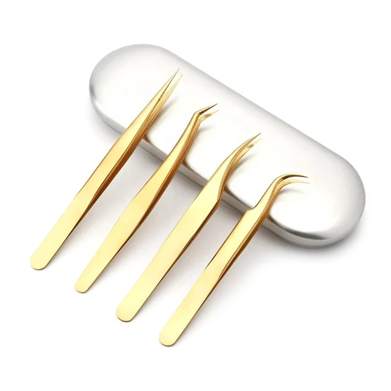 Pinza per clip per estensione ciglia Pinzette per sopracciglia per capelli Saldatura per unghie Trucco Dropship