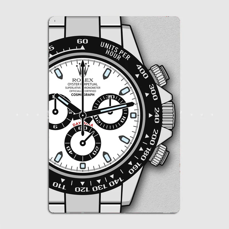 Daytona Panda Chronograph iconic WATCH Watches Style Metal Sign Poster Custom Club Tin Sign Indoor Home Wall Decor Room Decor