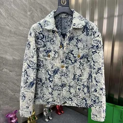 Chaqueta informal con botones para hombre, estilo callejero, elegante