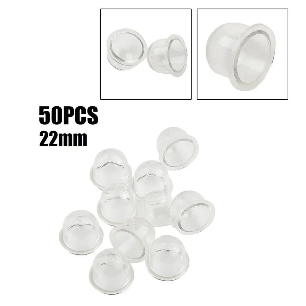 50 Pcs 22mm Transparent Fuel Carburetor Primer Bulb Oil Bubble For Chainsaw Brush Cutter Trimmer Brushcutter Replace