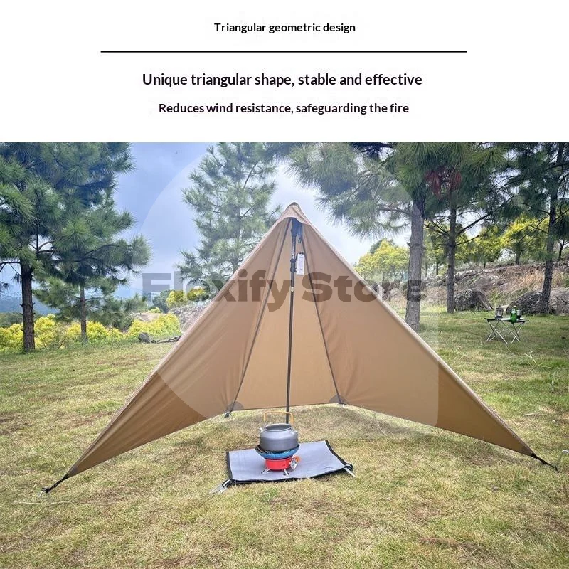 Camping Cooking Stove - Campingkocher-Windschutz aus 20D Nylon, feuerhemmend, ultraleichter