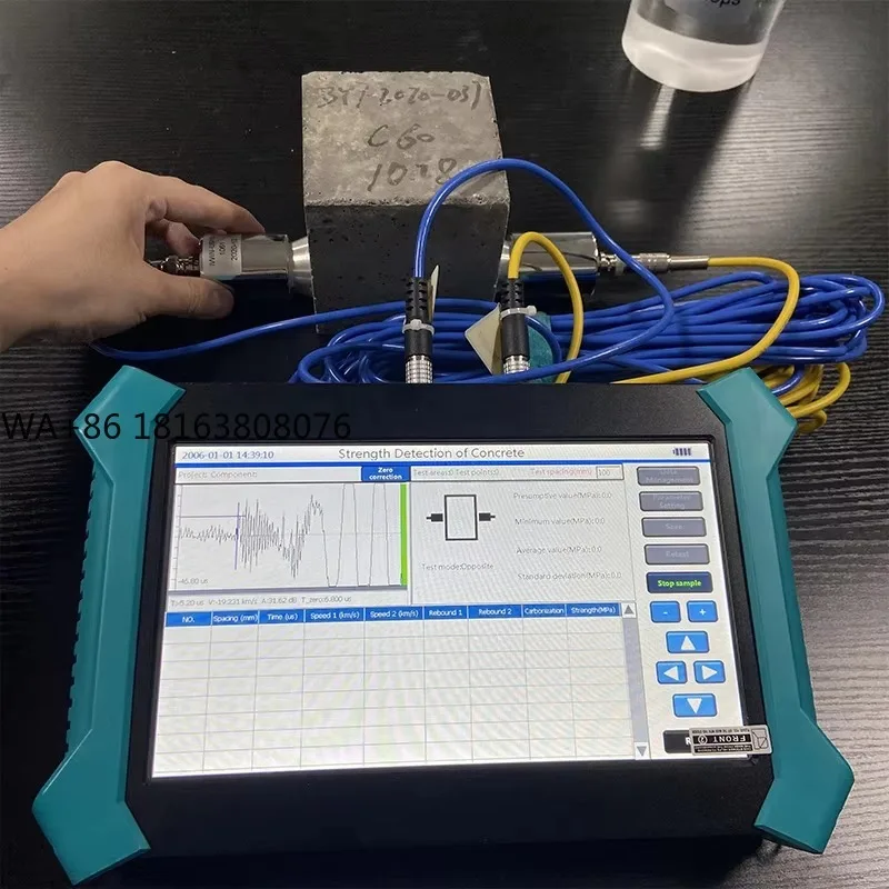 Ultrasonic Pulse Velocity Tester NDT Concrete Testing Instrument For Concrete Void Crack Internal Defect Detection