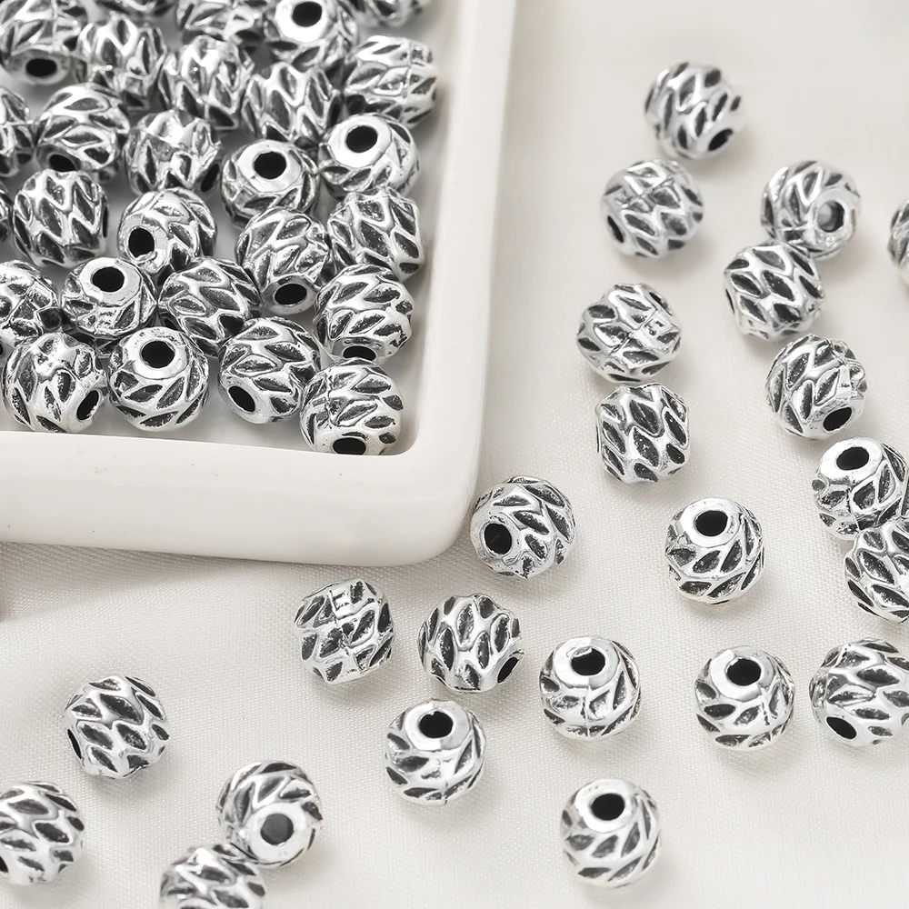 50-шт-лот-античное-серебро-цветные-бусины-разделители-ретро-свободные-бусины-Шарм-для-diy-браслет-ожерелье-ювелирные-изделия-аксессуары