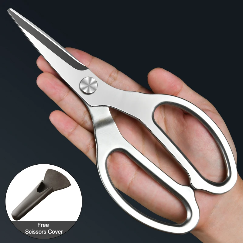 XITUO All-purpose all-steel Full Tang scissors Powerful Kitchen chicken bone Scissors High-grade scissors With scissors sheath