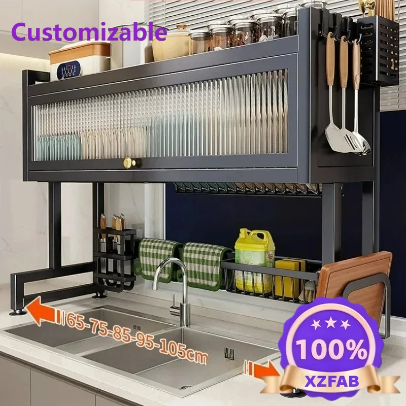 Factory Direct 2026 Long - lasting  Kitchen Sink Rack for Kitchen Sink Dust-proof Organizer Tableware Shelf Multi-functional
