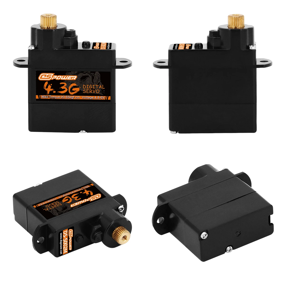 DSpower 1/5/10/20PCS 4.3g Servo Numérique À Engrenages En Métal Mini Servos pour WLtoys X450 Avions RC Voiture FIXWING Hélicoptère