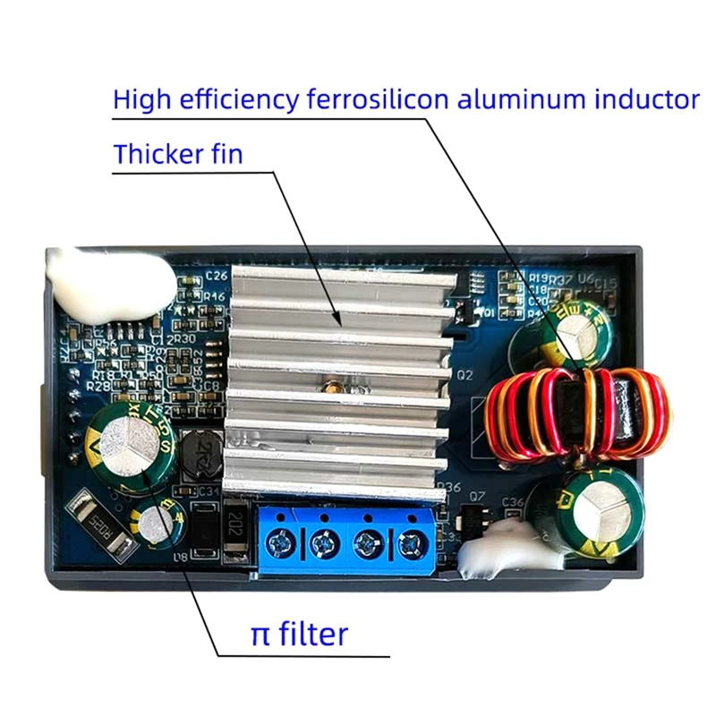 Regulador de voltaje ajustable de CC programable, Panel de cargador Solar de corriente constante, voltaje constante, duradero y fácil de usar, DC-DC