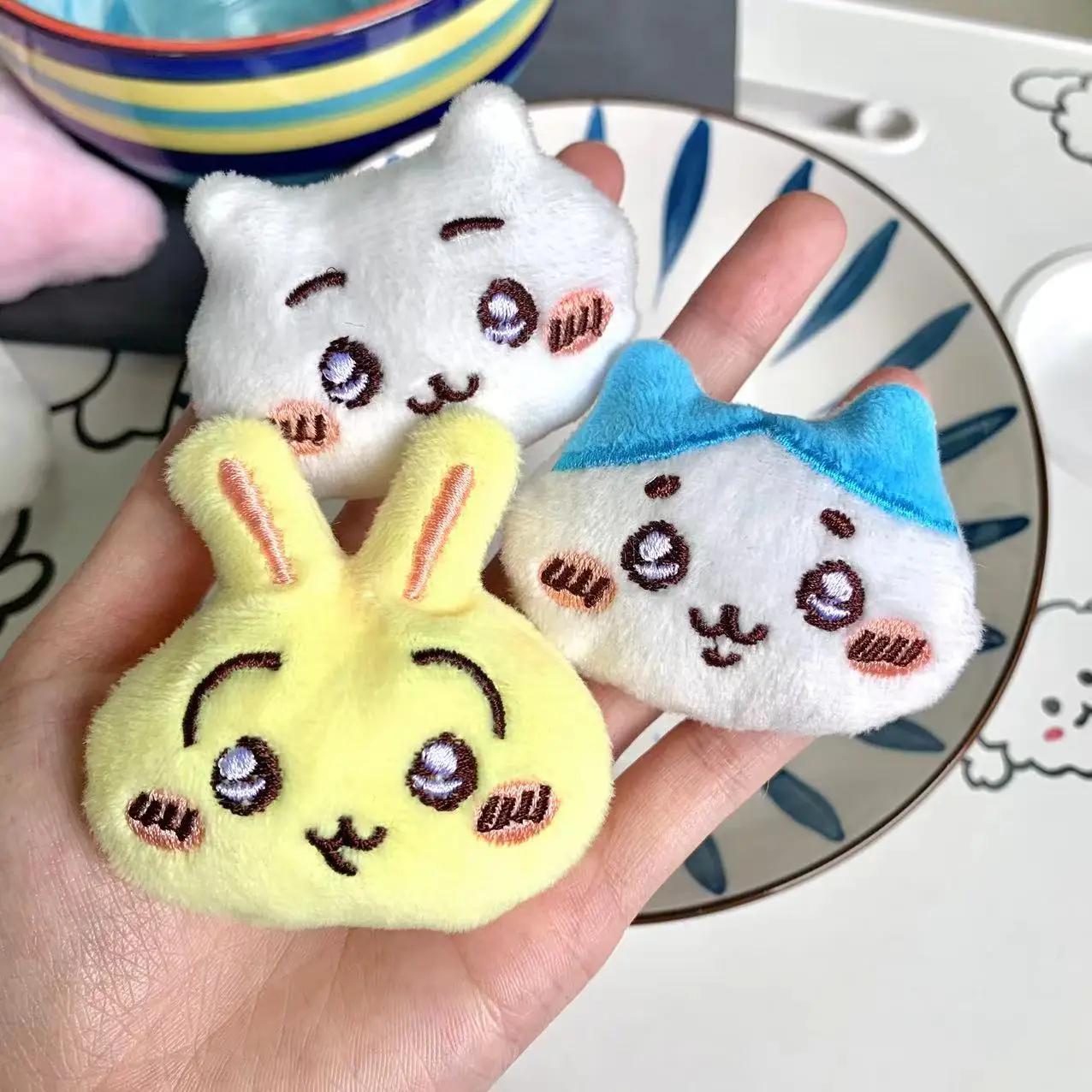Factory Direct Adorable Plush Cartoon Brooch Pins for Backpack Purse Decoration Cute Animal Doll Pins for Kids  Gift Accessories