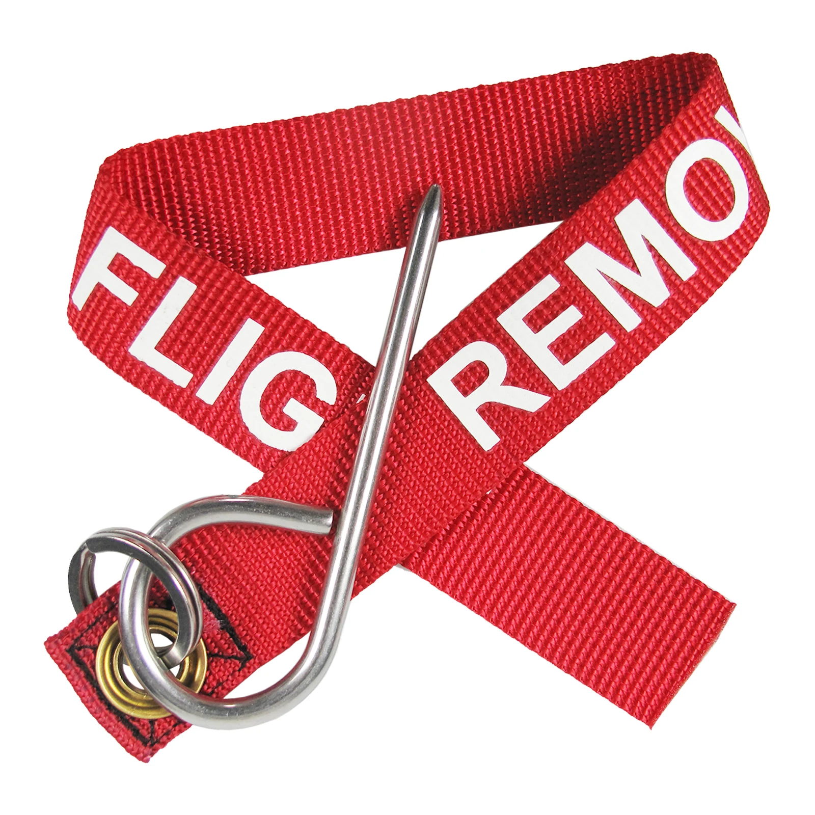 MAUHOSO Remove Before Flight Key Chain,Government Issue Military Surplus Red/White Key Ring USA air force Military,Classic Key H