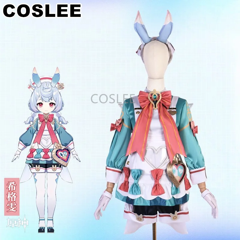 COSLEE Genshin Impact Sigewinne Cosplay Costume Game Suit Lovely Women's Clothing Uniform Halloween Party Outfit New 2023