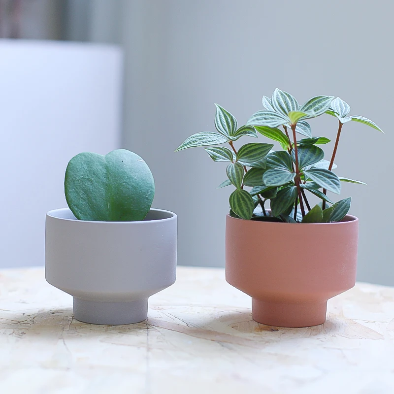 Nordic Small Decorative Brick Red Plant Pots, Cheap Home Garden