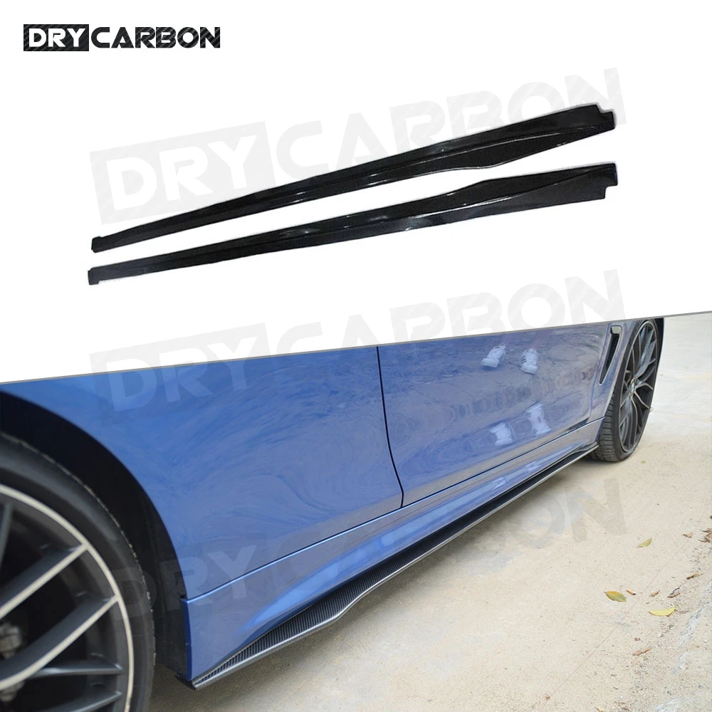 

Dry Carbon Side Skirts Door Bumper Lip Aprons for BMW 4 Series F32 M Sport Coupe 2014-2018 Side Skirts Rocker Panel Lip Splitter