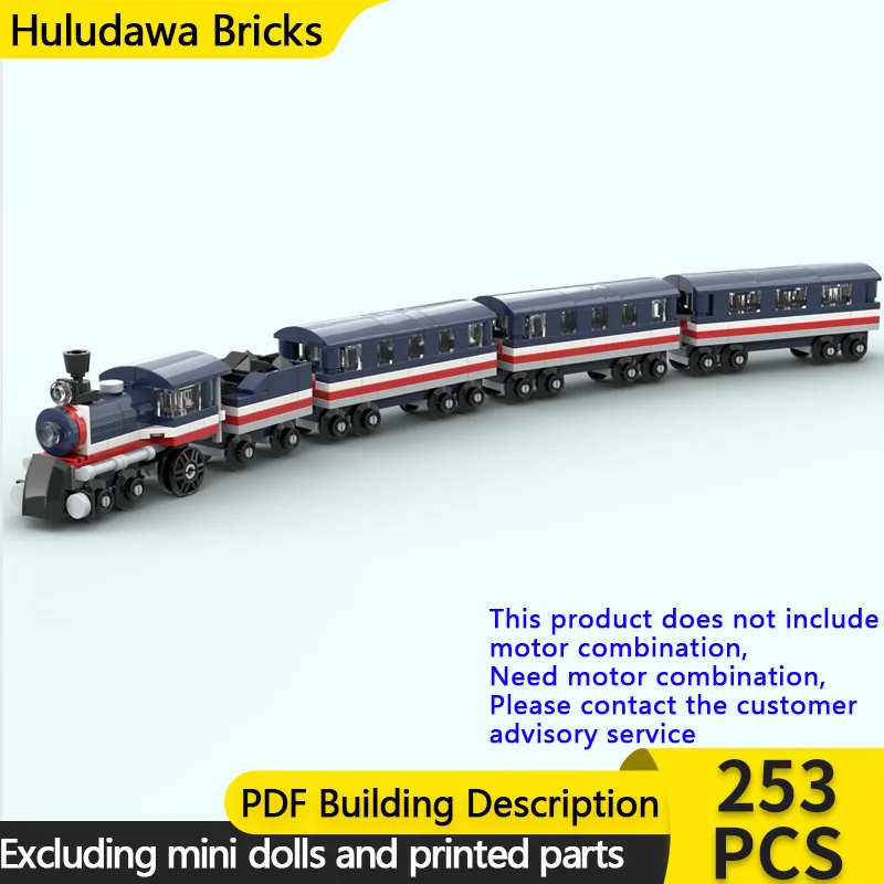 

Модель городской автомобиль MOC, строительные кирпичи, пассажирский поезд и обеденный автомобиль, модульная технология, детские праздничные подарки, сборка игрушек, костюм