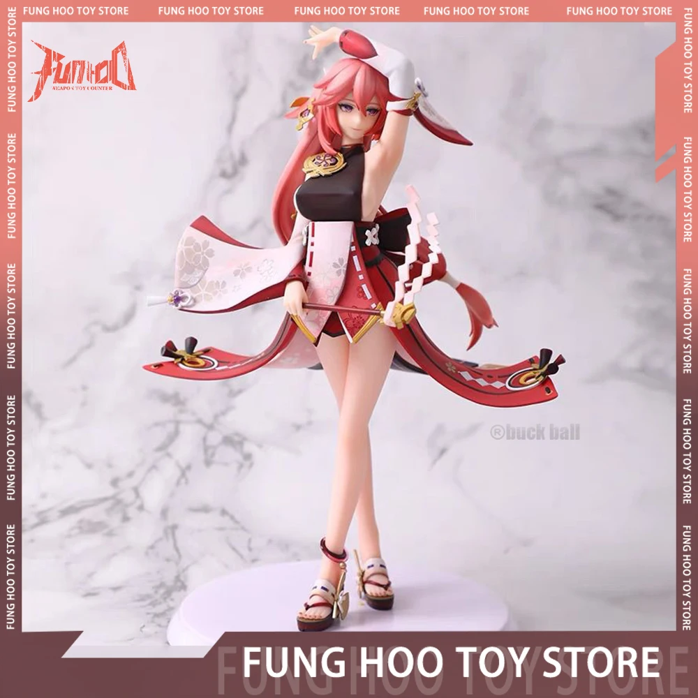 

Genshin Impact Figure Yae Miko Anime Figure Pink Haired Fox Doll Beautiful Girl Toy Witch Statue Pvc Model Ornament Holiday Gift