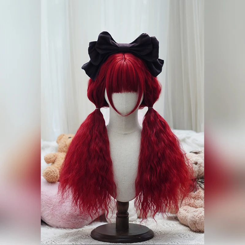 26 Inch Rose Net Cap Water Wave Synthetic Wig Perfect for Cosplay, Gathering, Christmas, Halloween - Suitable for All Ethnicitie