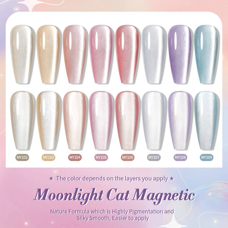 BORN PRETTY Nude Pink Moonlight Cat Magnetic Gel Super White Light Magnetic Nail Sparkling Varnis Semi Permanent 10ml Gel Polish