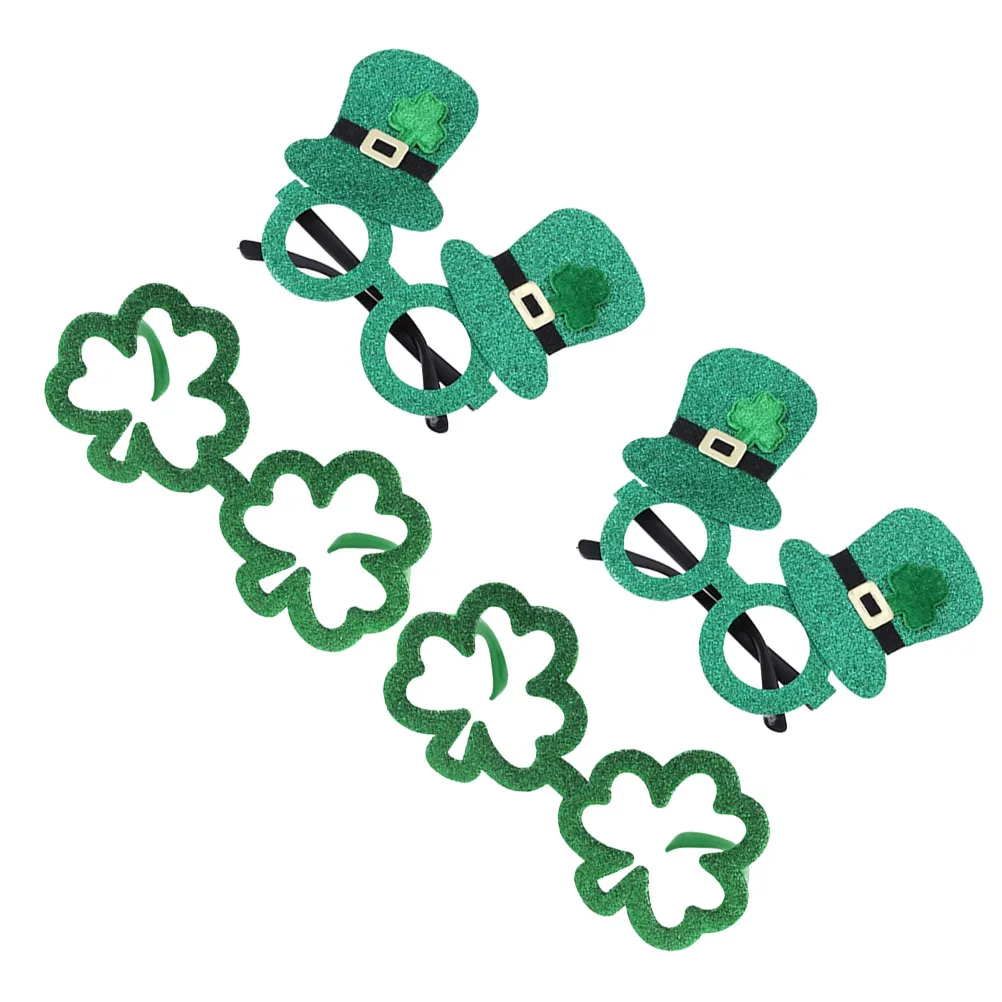 

Shamrock Glasses Eyewear Accessory Festival Party Bright Color Non Fading Ideal Masquerade Carnival Concert Ball