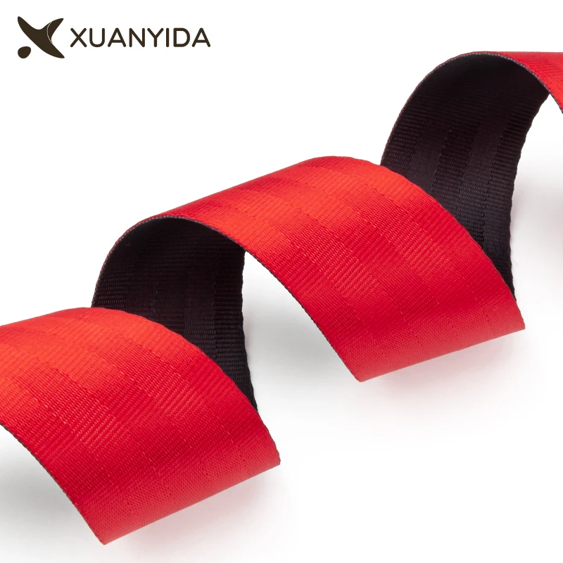 3.6M Red Black Double Color Car seatbelt webbing Strap Racing Harness Backpack Black Red Belt for Honda Bmw Audi Toyota V