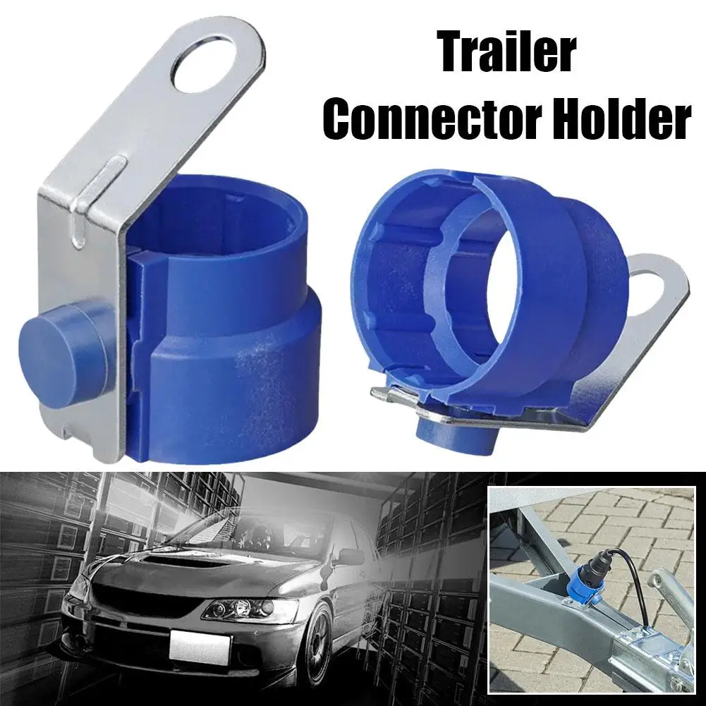 

Round Parking Cover Trailer Plug Holder ABS Accessory Bracket Fixed Trailer Connector For 7 /13 Pin Trailer Plugs