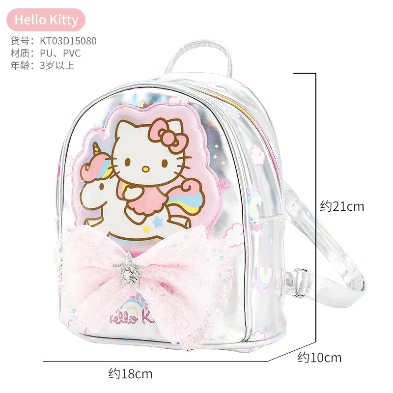 Sanrio กระเป๋านักเรียนลายเฮลโลคิตตี้, กระเป๋าเป้สะพายหลังความจุขนาดใหญ่สำหรับนักเรียนการ์ตูนน่ารักใหม่