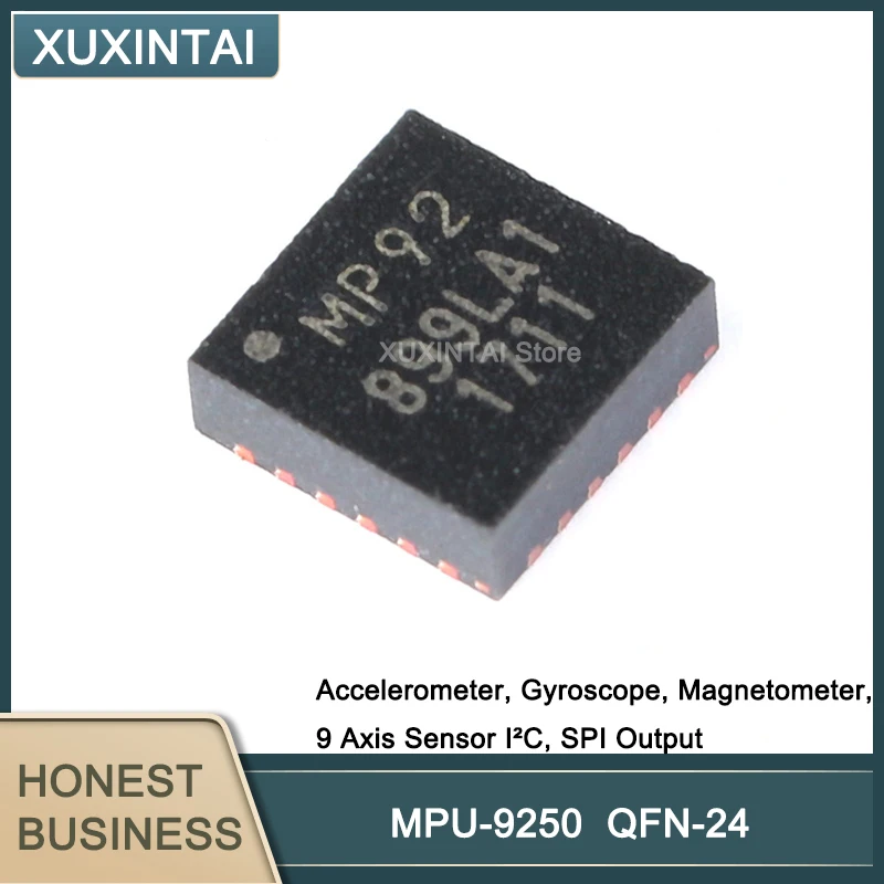 

5Pcs/Lot New Original MPU-9250 MPU Accelerometer, Gyroscope, Magnetometer, 9 Axis Sensor I²C, SPI Output