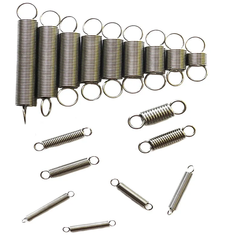 30pcs/lot 0.3mm wire OD=2mm stainless steel tension spring extension springs
