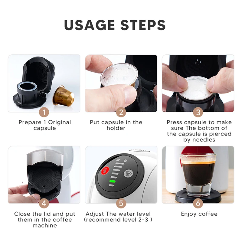 1PC High Quality NEW Reusable Coffee Capsule Adapter for Dolce Gusto Genio S Crema Pod Grinder Coffee Supplies