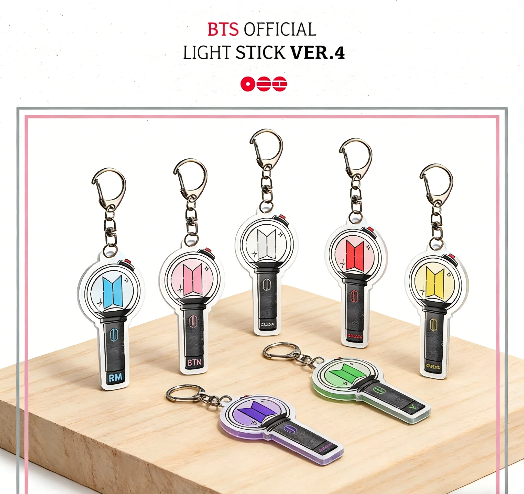Anime Merchandise Names - BT21 Doodle Acrylic Keychain, Personalized Name