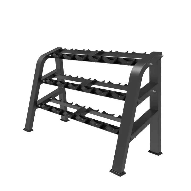 

3-Tier Dumbbell Rack Commercial Home Gym Gear Heavy Duty Steel Stable Strong Durable Structure for Hex Dumbbell Fitness Storage