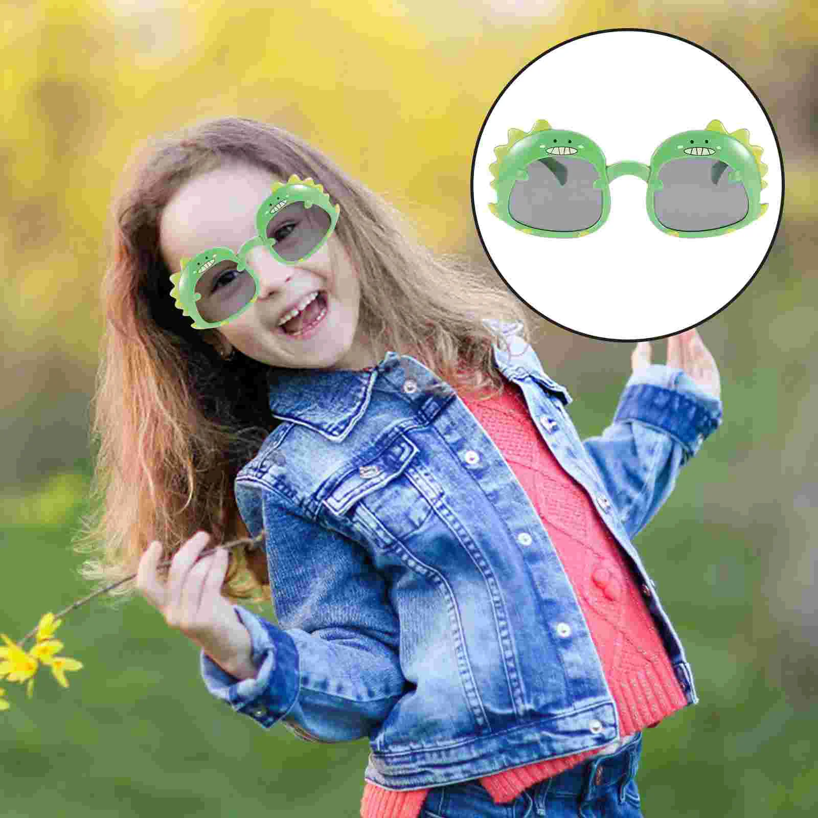 

Cool Fashionable Dinosaur Glasses Banquet Polarized Sunglasses for Kids Plastic Creative