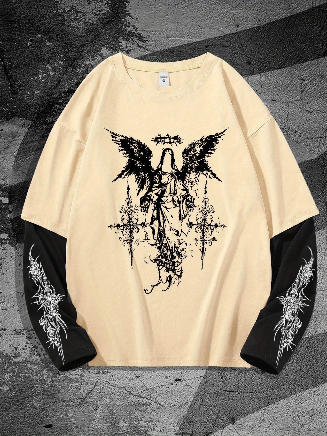 Nueva camiseta de manga larga para hombre para primavera y otoño 2025, patinaje sobre ruedas informal, ropa de calle con estampado 3D para hombre