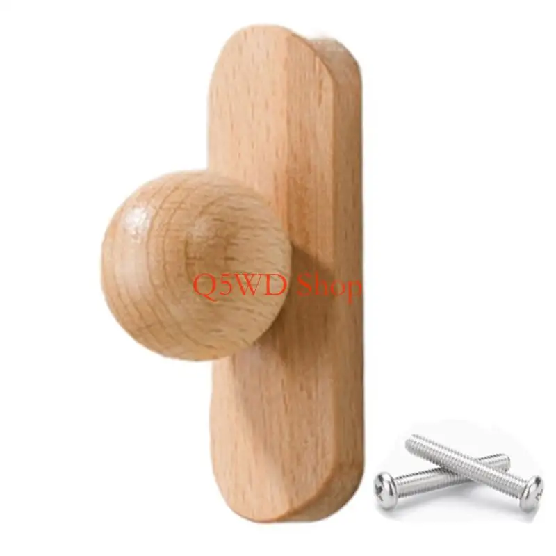 Q5WD Natural handle with round pull Furniture Hardware for drawers and wardrobes