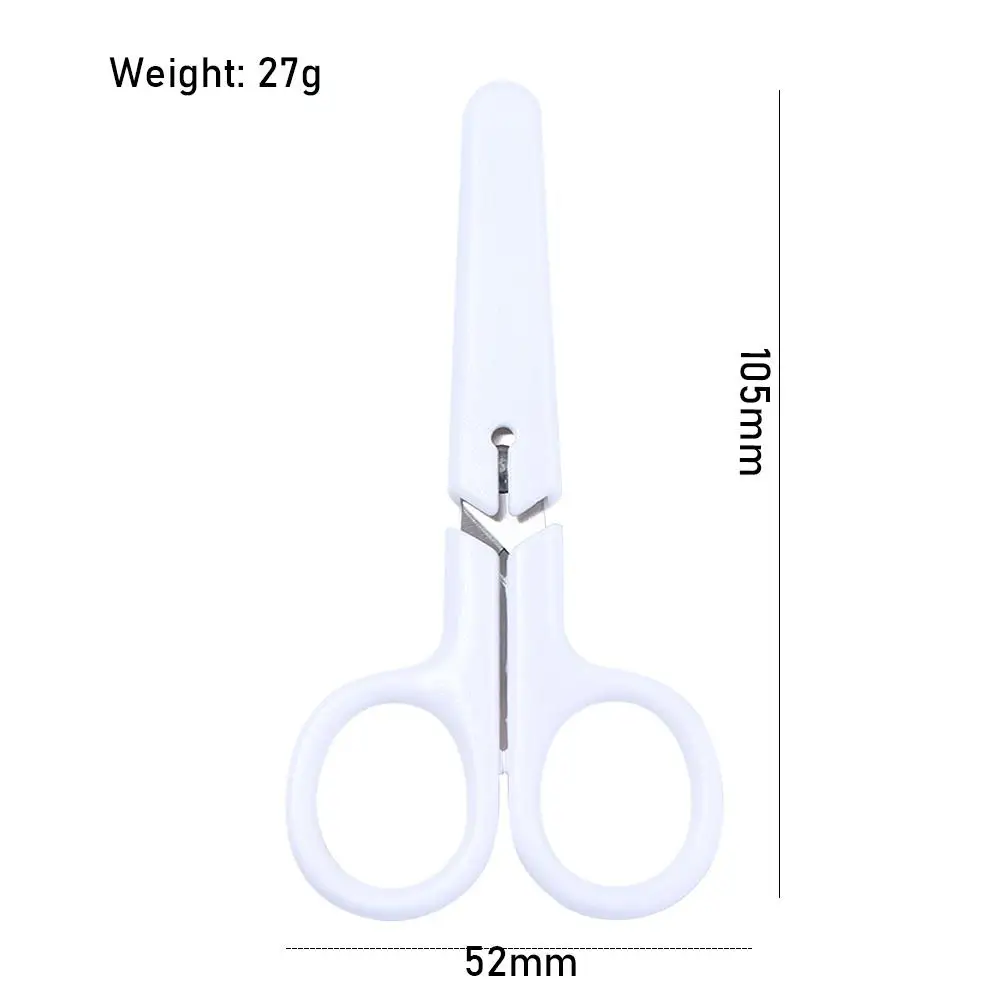 Portable Safety Student Stainless Steel with Cover Handwork White Tiny Scissors White Color Scissor Office Scissor